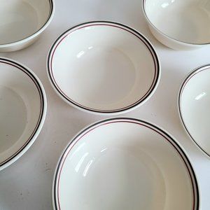 Set of 6 vintage Kitu Corelle soup or cereal bowls.